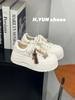 Ugly cute little white shoes women's autumn muffin platform bread shoes heightening lightweight big head shoes versatile casual sports shoes