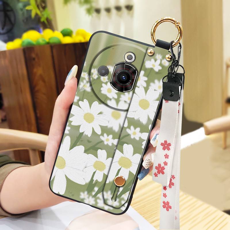 Fashion Design Waterproof Phone Case For ZTE Nubia Focus Pro 5G Dirt-resistant Kickstand Lanyard Anti-dust Protective