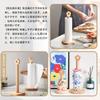 Wooden Paper Towel Holder, Kitchen Towel Holder, Roll Holder, Freestanding Kitchen Utensil/Storage Item, One-Hand Tear (Petite Flower Style)