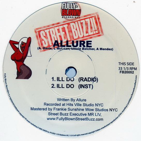 

12inch Record ALLURE - Ill Do / Hot Boyz FB20052 Fully-Blown Rec 2005 US Rap & Hip-Hop/R&B Used