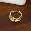 New Luxury Zircon Inlaid Ring Multiple Layers Cross Rotation Adjustable Couple Opening Rings for Women Men Finger Jewelry Gifts