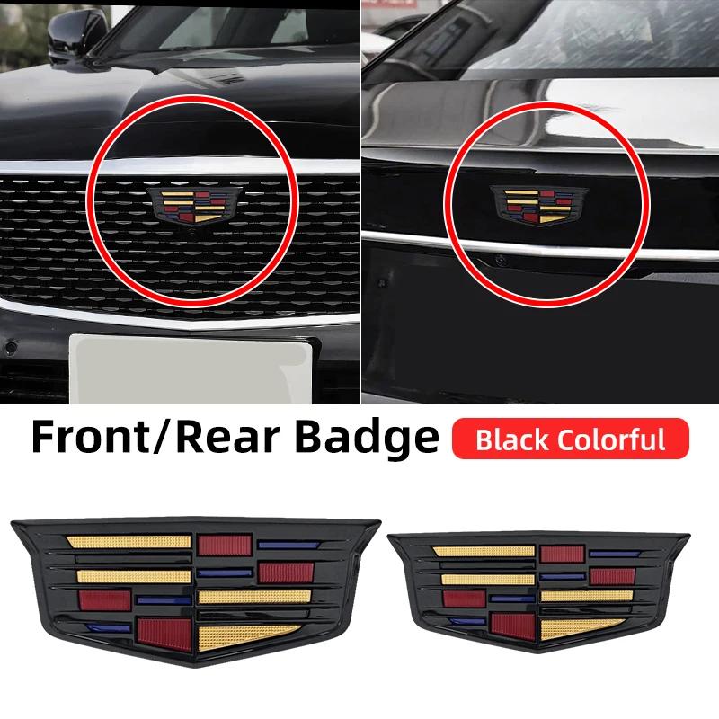 1 PZ ABS per Logo Cadillac CT4 CT5 CT6 XT4 XT5 XT6 ATS XTS Accessori Emblema Griglia Centrale Anteriore Auto Adesivo Badge Portellone Posteriore