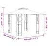 VidaXL Belvédère avec toit anthracite 300x300x270 cm acier 360141
