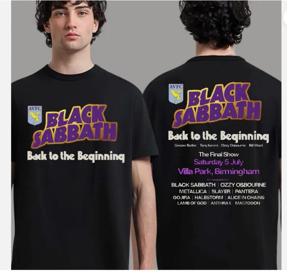 

TOPS Black-Sabbath Финальное шоу 2025 Двусторонняя унисекс футболка - Подарок для фанатов Футболка Классическая футболка 3XL