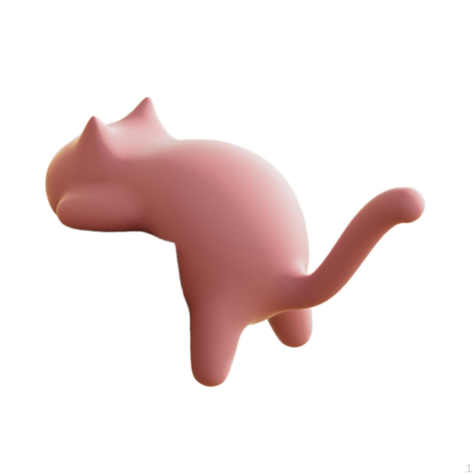 

Cat Hook for Desk Edge Handbag Hanger Multipurpose Practical Self Sticky Table Meeting Room рожевий