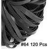 Rubber Bands Size #64 - 120 Pieces Elastic Black Bands for Office, Files, Litter Box