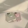 Candy Color With Holder Shockproof Case For iPhone 16 15 14 13 12 11 Pro Max Plus Plain Soft Silicone Bumper Cover