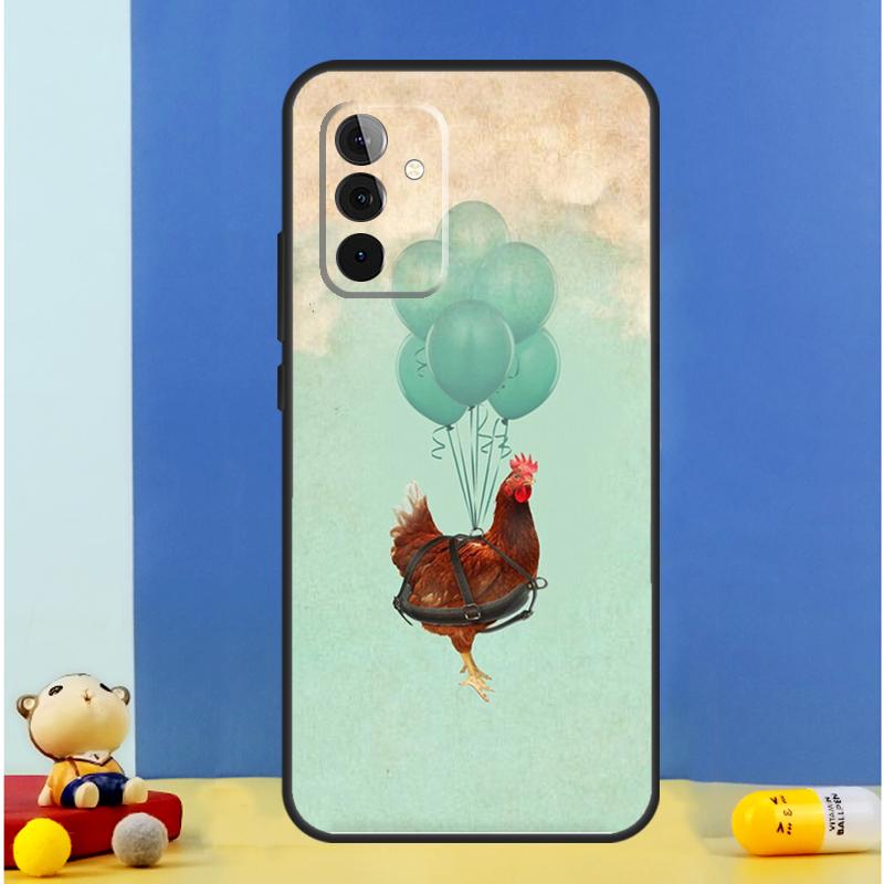 Cartoon Chicken Rooster Case For Samsung Galaxy A34 A14 A24 A15 A25 A12 A22 A32 A52 A51 A71 A13 A33 A53 A54 Cover