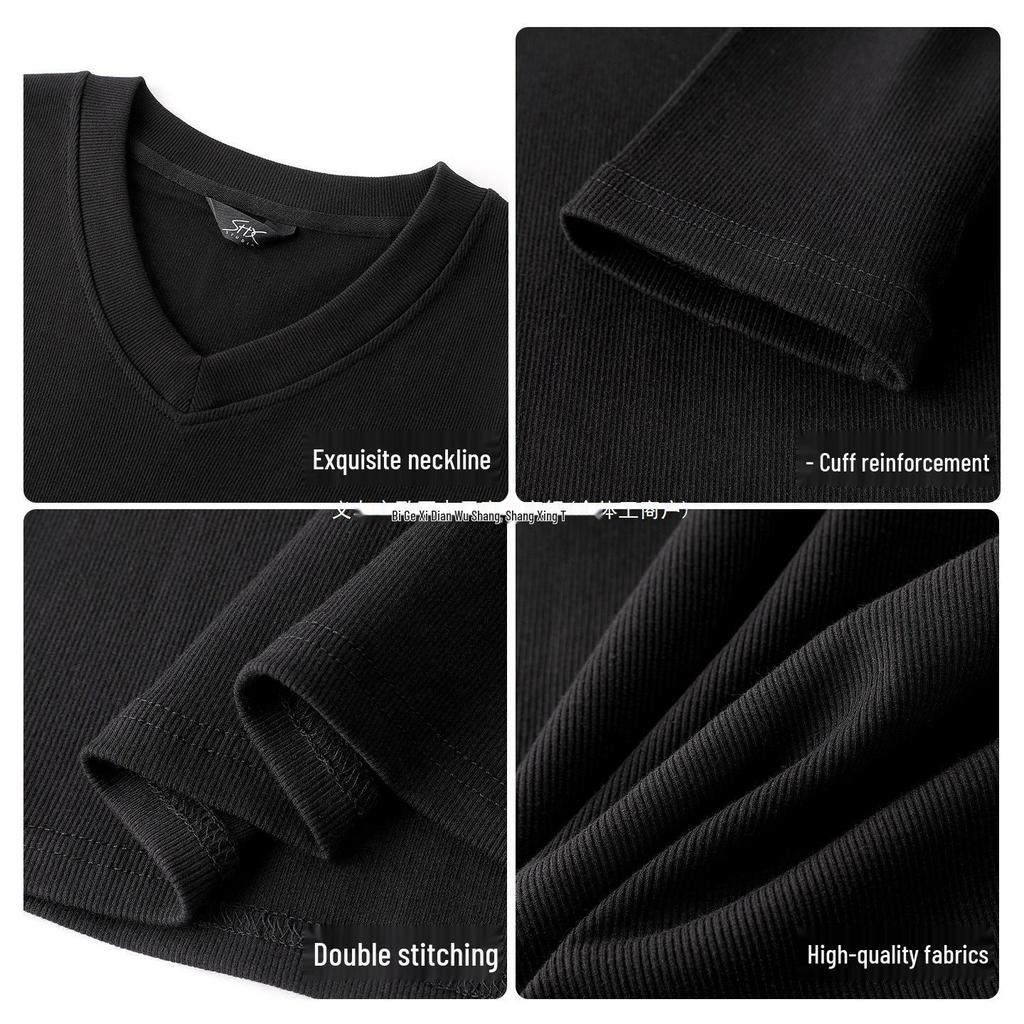 V-Neck Black Knit Plus Velvet Dress - Urban Style Hip-Hugging Autumn/Winter Skirt for Women