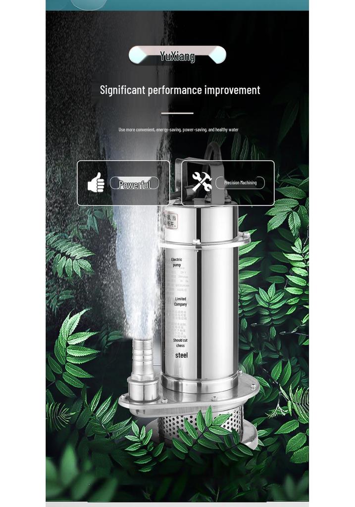 Stainless Steel 220V Submersible Clean Water Pump with Float Switch, 1" High Head, QDX 304.