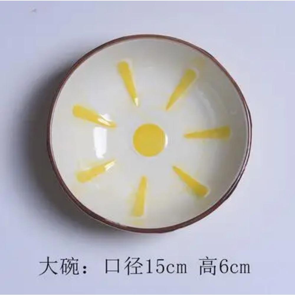 Ceramic Creative Fruit Bowl, Cute Household Tableware, Hand Painted Watermelon Bowl, Strawberry Orange Bowl, Ceramic Bowl Spoon