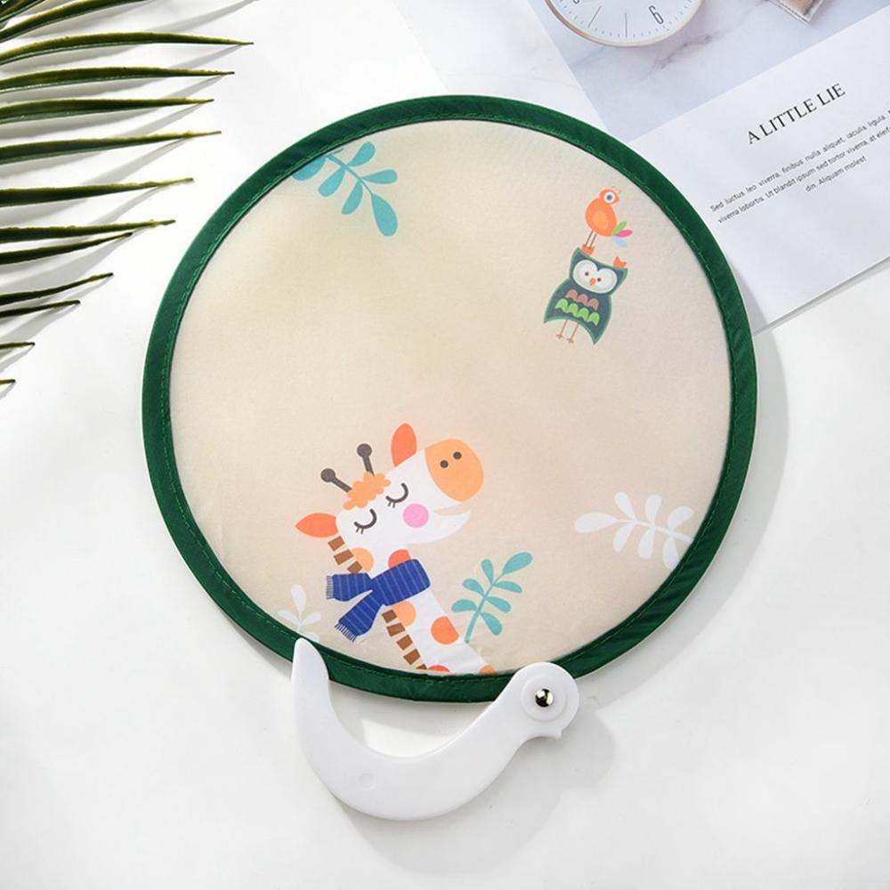 1 pcs Handheld Pocket Size Cooling Fans Collapsible Party Favor Round Fan Home Decor Foldable Fan