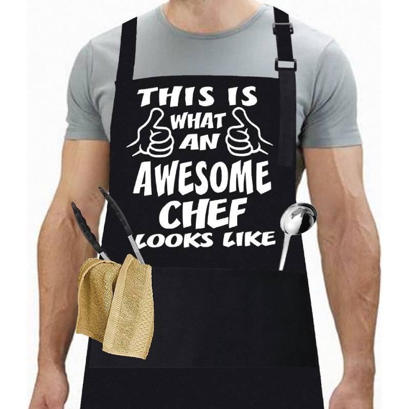 Aprons Pockets Cooking Home Kitchen Adjustable Grilling Cooking Chef Barbecue