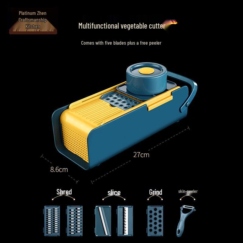 BoZhen JiangChu 5-in-1 Multifunction Kitchen Grater and Slicer
