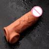 15.6cm Penis Enlargement Sleeve Double Bondage Penis Sleeve Extender Thicken Condom Delay Ejaculation Sex Toys for Men Sm Games