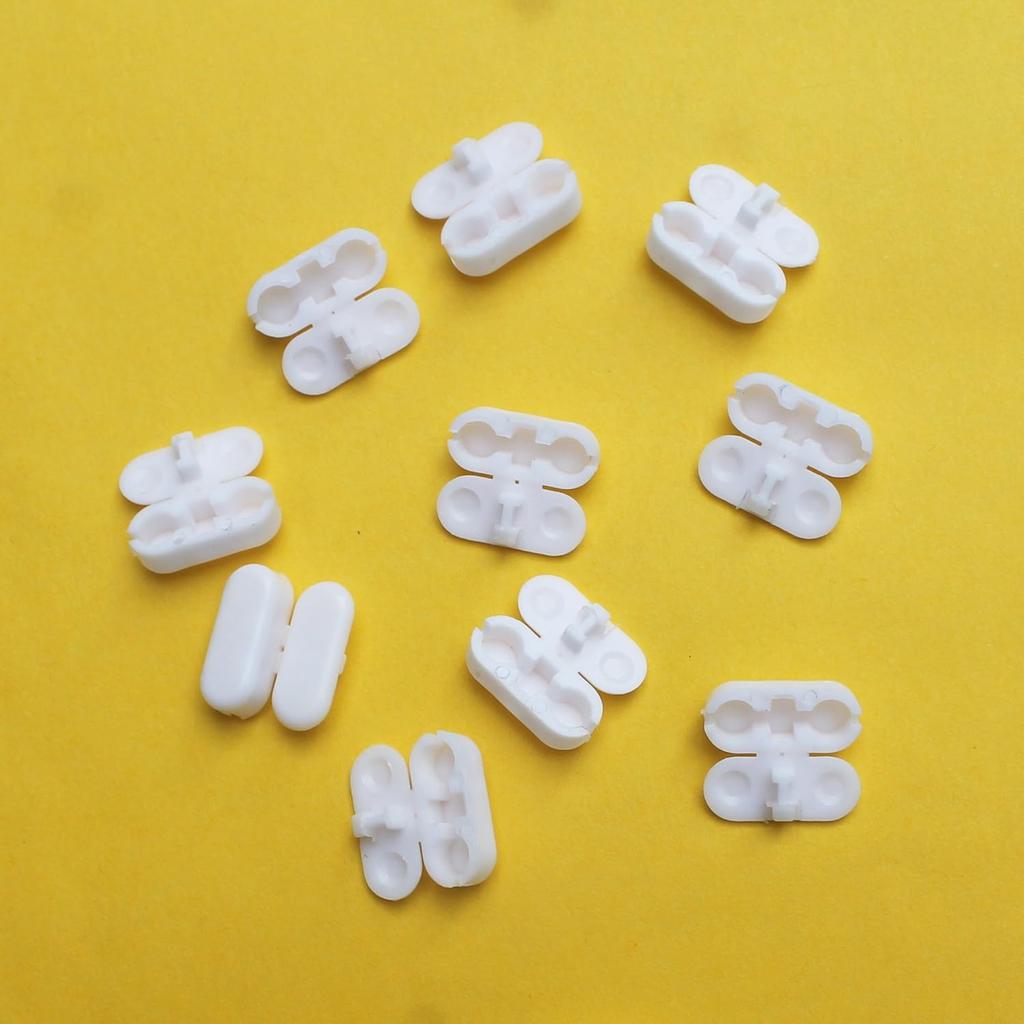 White Plastic Chain Connector for Beaded Chain for Roller Shades and Vertical Blinds (Pack of 10) (Chain not Included)