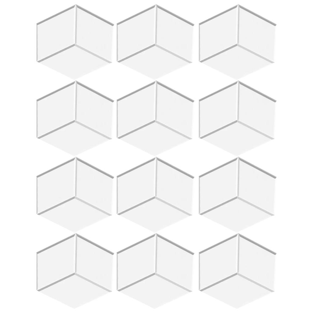 Pachet de 12 Panouri Hexagonale din Spumă Poliesterică Panouri de Perete Fonoizolate Plăci de Perete Hexagonale Perfecte pentru Studiouri de Living