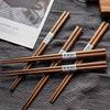 5 Pairs of Chopsticks Set Japan Walnut Japanese-style Household Wooden Chopsticks Solid Wood Tableware Non-slip Creative