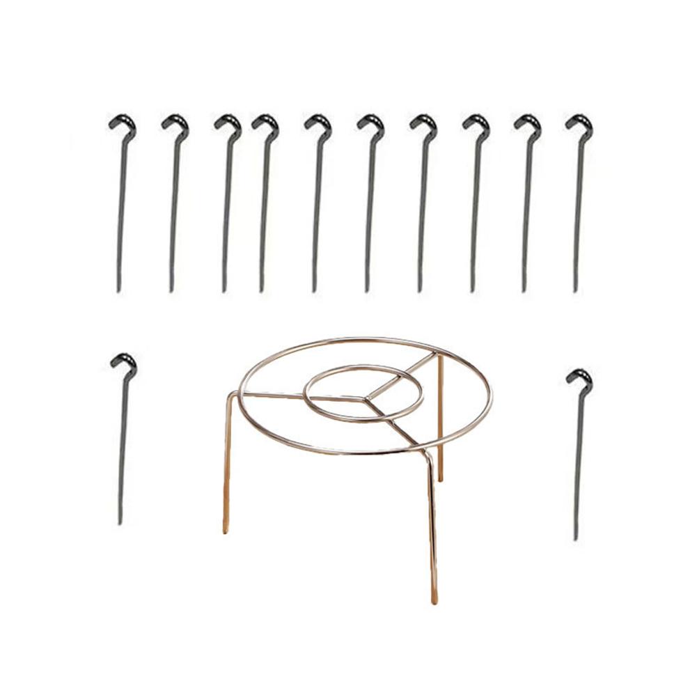 

Compact Design For BBQ Air Fryer Grilling Rack Stainless Steel Skewers Rack grill+12 pcs