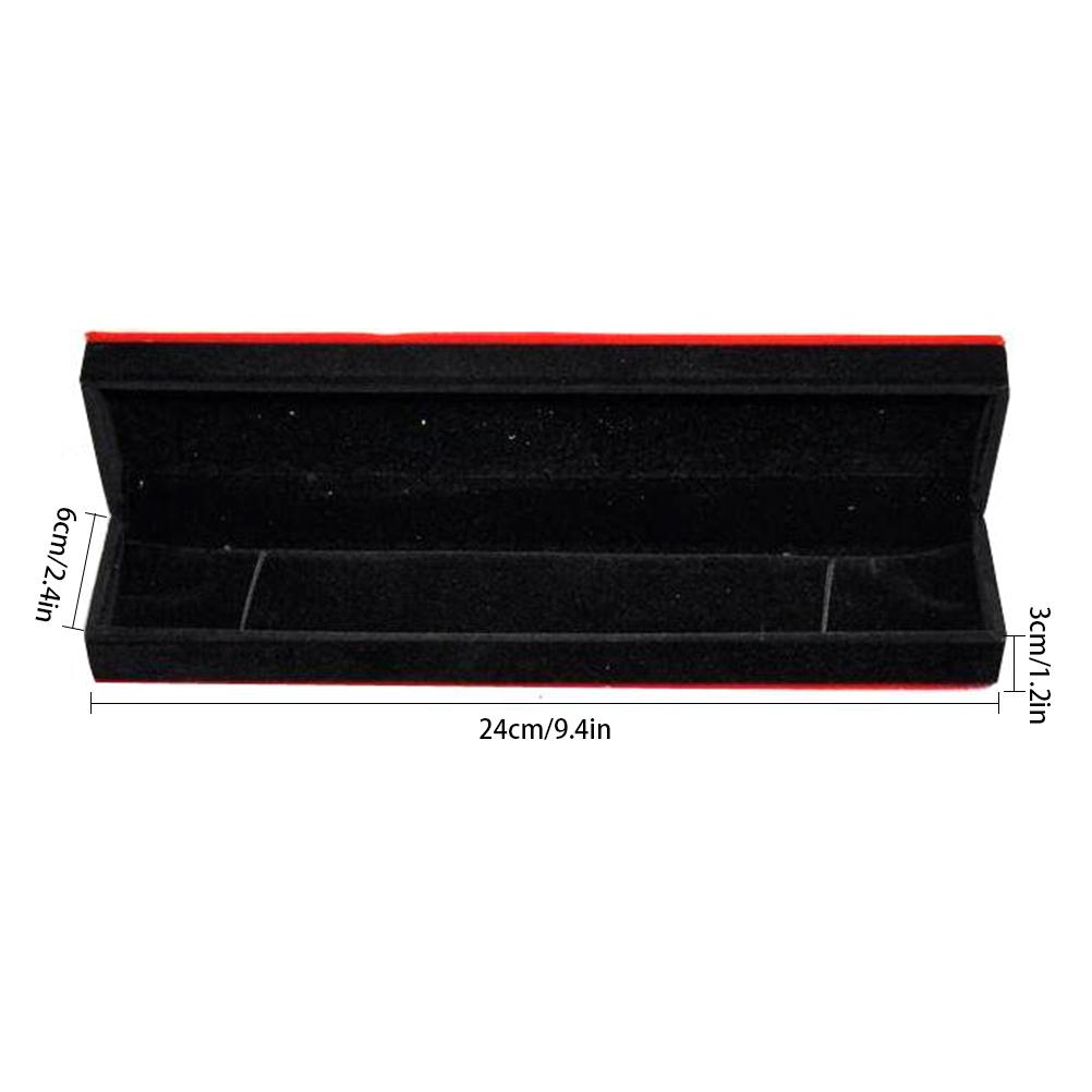 1 Pcs Rectangle Necklace Box Classic Velvet Pendant Gift Box Long Chain Jewelry Display Boxes for Engagement Wedding