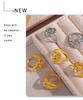 Unique Interlocking Double-Layer Hollow Design Gold-Plated Titanium Steel Ring