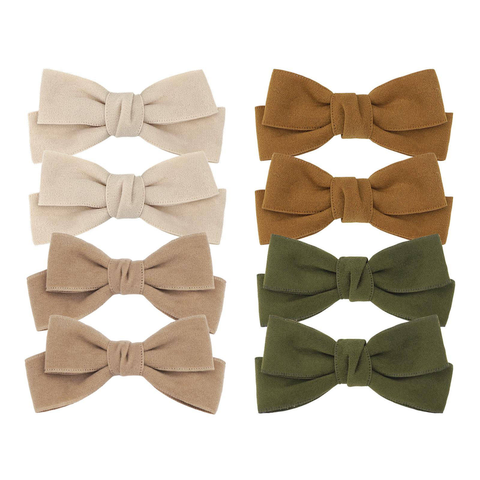 

8 шт./компл. Новая мода Осень Зима 4-дюймовые бархатные заколки-банты для волос для женщин, девушки, аксессуары для волос, головные уборы