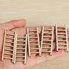 40pcs Natural Wood Miniature Ladder For Moss Landscape And Doll House Furniture Safe For Children Creative Pretend Play