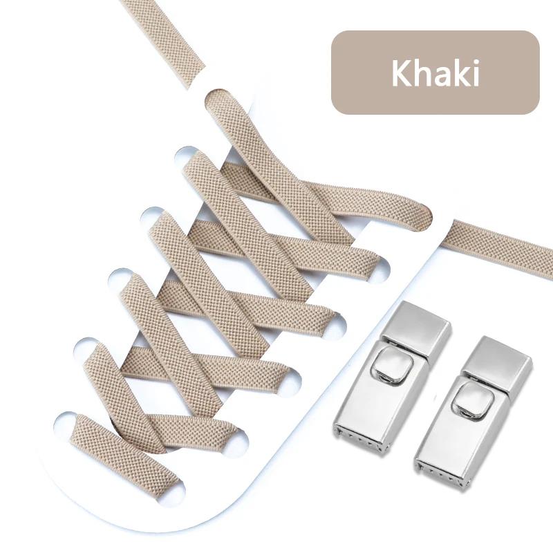 8MM 2025 No Tie Shoe Laces Press Lock Insert Fixed Shoelaces Without Ties Elastic Laces Sneaker Kid Adult Flat Shoelace for Shoe