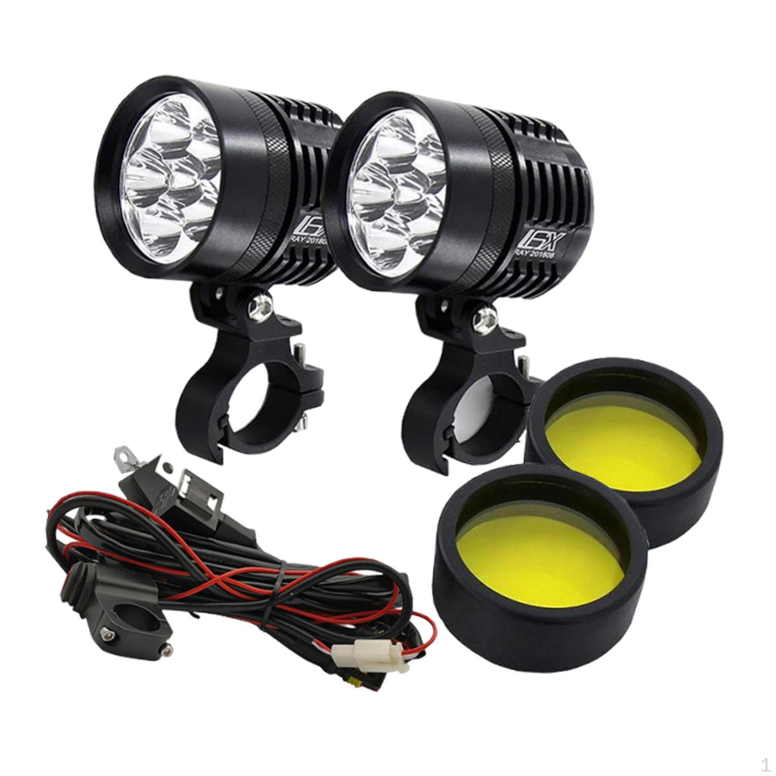 2x Motorcycle Fog Light L6x Premium Easy Installation Durability 12V High Performance Accessory