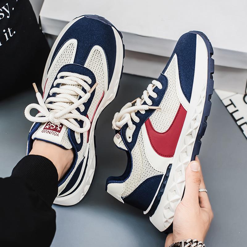 

2025 летние кроссовки Forrest Gump, новая корейская версия, мужские студенческие спортивные дышащие кроссовки для бега на открытом воздухе на платформе, повседневная обувь 39