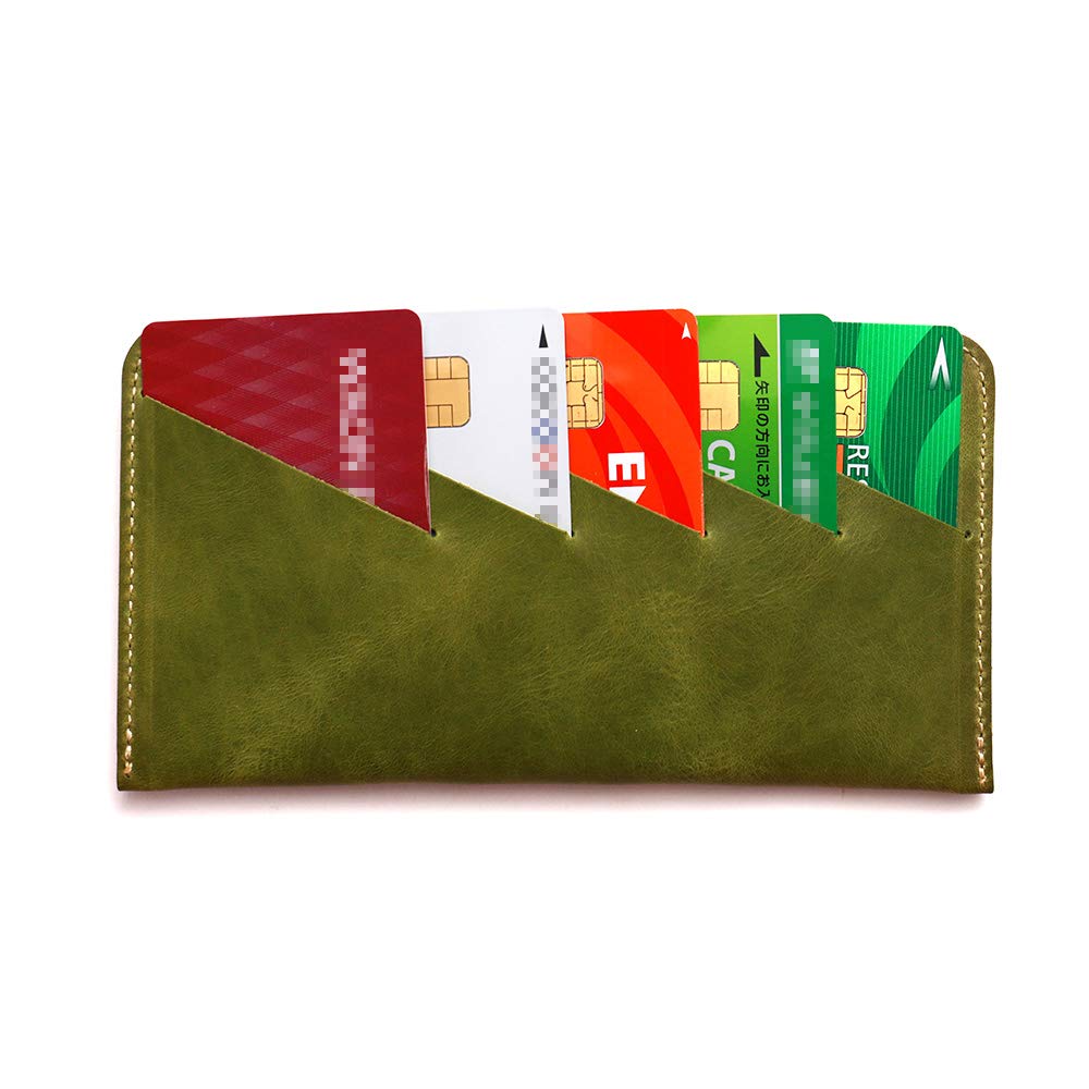 AGILITY Affa Card Folder 10 Pieces Inner Card Case Long Wallet Thin Horizontal Genuine Leather Yellow "Card Folder"