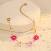 GEMCHIC Women's Colorful Flower Beaded Bracelet Fashion Simple Luxury Jewelry