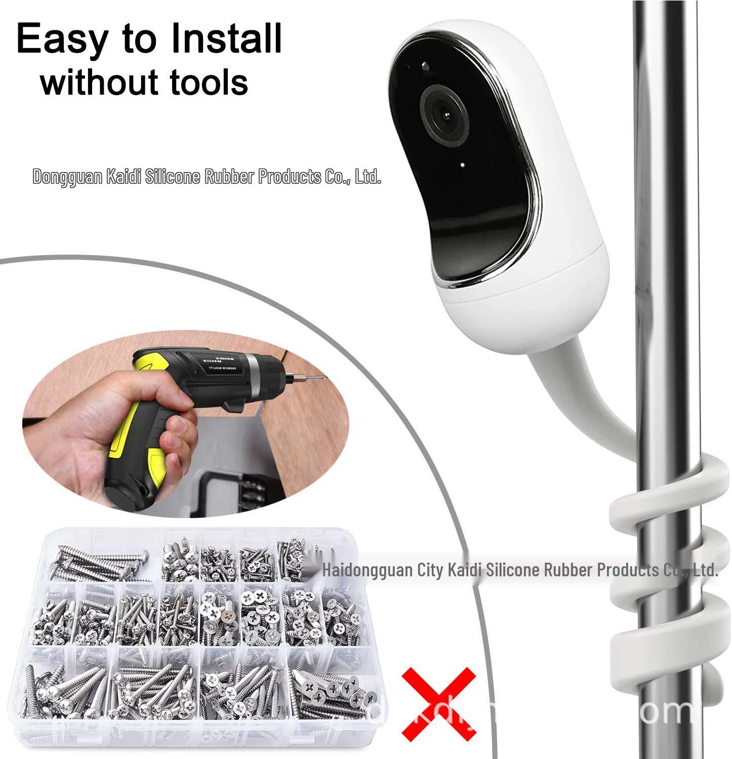 Silicone Baby Monitor Crib Mount Gray