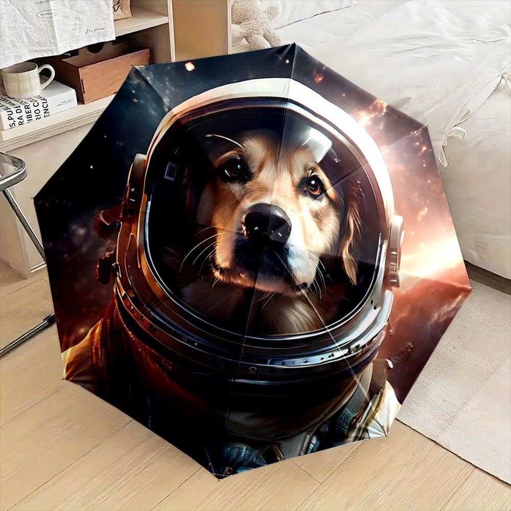 

Folding umbrella Astronaut design, space setting. Creative portable folding umbrella for Christmas Halloween and other holiday (as the picture,Iron&8K)