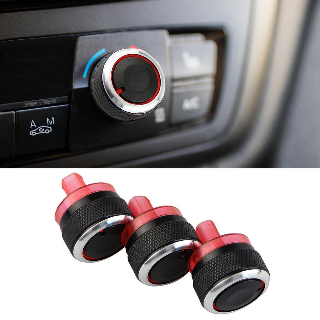 Set Of 3 Air Conditioning Climate Control Knob Button Switch Easy Installation For Peugeot 206 207 Car Interior Comfort