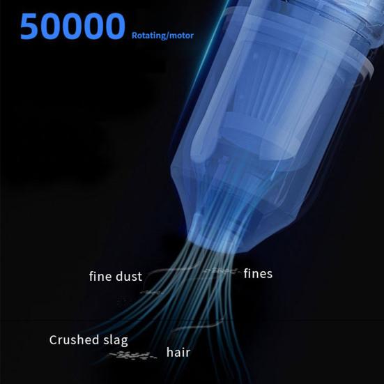 Cordless Handheld Vacuum Cleaner with Powerful Motor Strong Suction Low Noise Multifunctional Use Air Blower