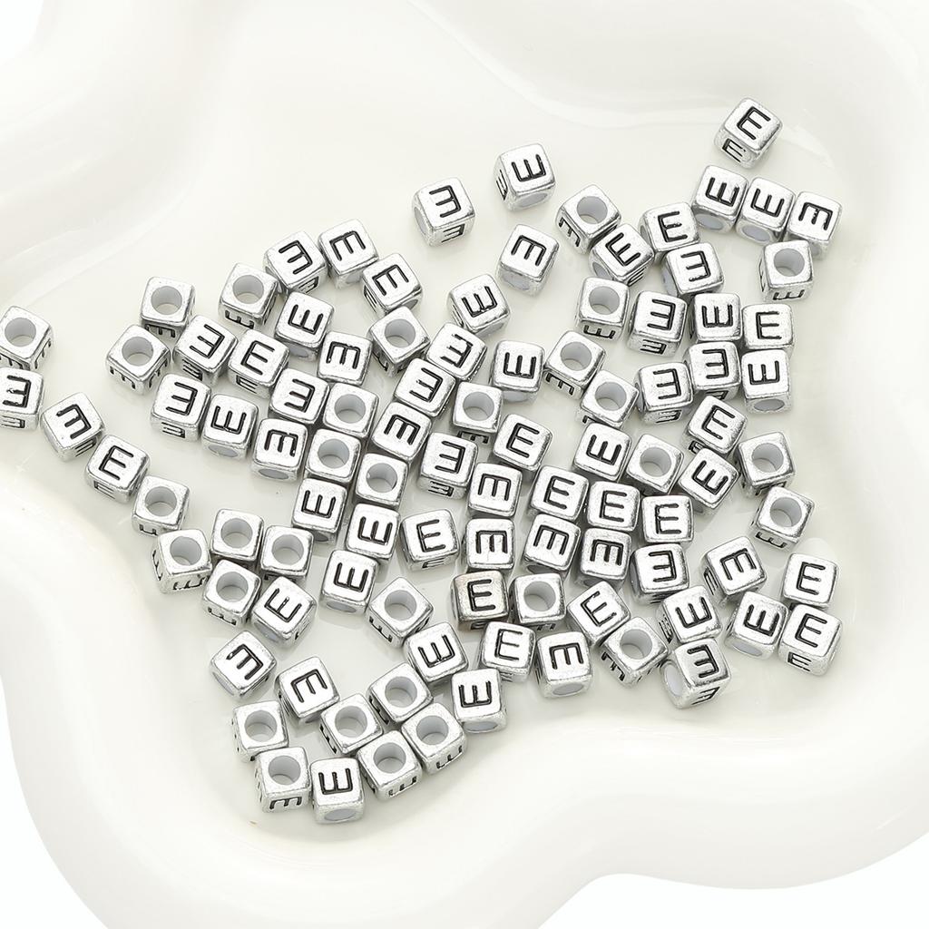 Mărgele Handmade Mărgele Acrilice Alfabet Mărgele Pătrate Mărgele Plate Mărgele Rotunde Handmade DIY Accesorii Bijuterii Mărgele Distanțiere Brățară Mărgele Înșirate Manual