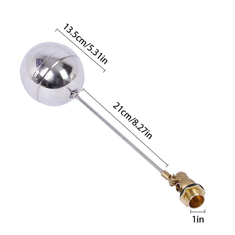 Stainless Steel Brass Water Float Ball Valve Copper Valve Water Tank Liquid Level Control Toilet Valve 1/2" 3/4" 1" DN25