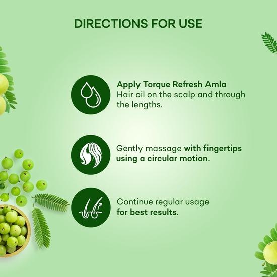 Torque's Refresh Amla Hair Oil For Strong, Long and Thick Hair 100ml- Pack of 4