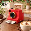 Professional Drink Garnishing Tool 3D Printed Christmas Latte Art Camera, Coffee Stencil Printer with Interchangeable Pattern Templates, Milk