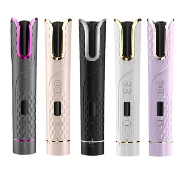 Wireless Automatic Rotating Curling Iron with LCD Display