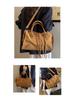 Trendsetting Matte Suede Rivet Motorcycle-Style Retro Crossbody Bag 2025: Large Capacity Handbag