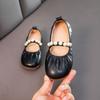 Pearl Girls Princess Shoes Soft Soled Kids Casual Flats Elegant Children Leather Shoes  Autumn