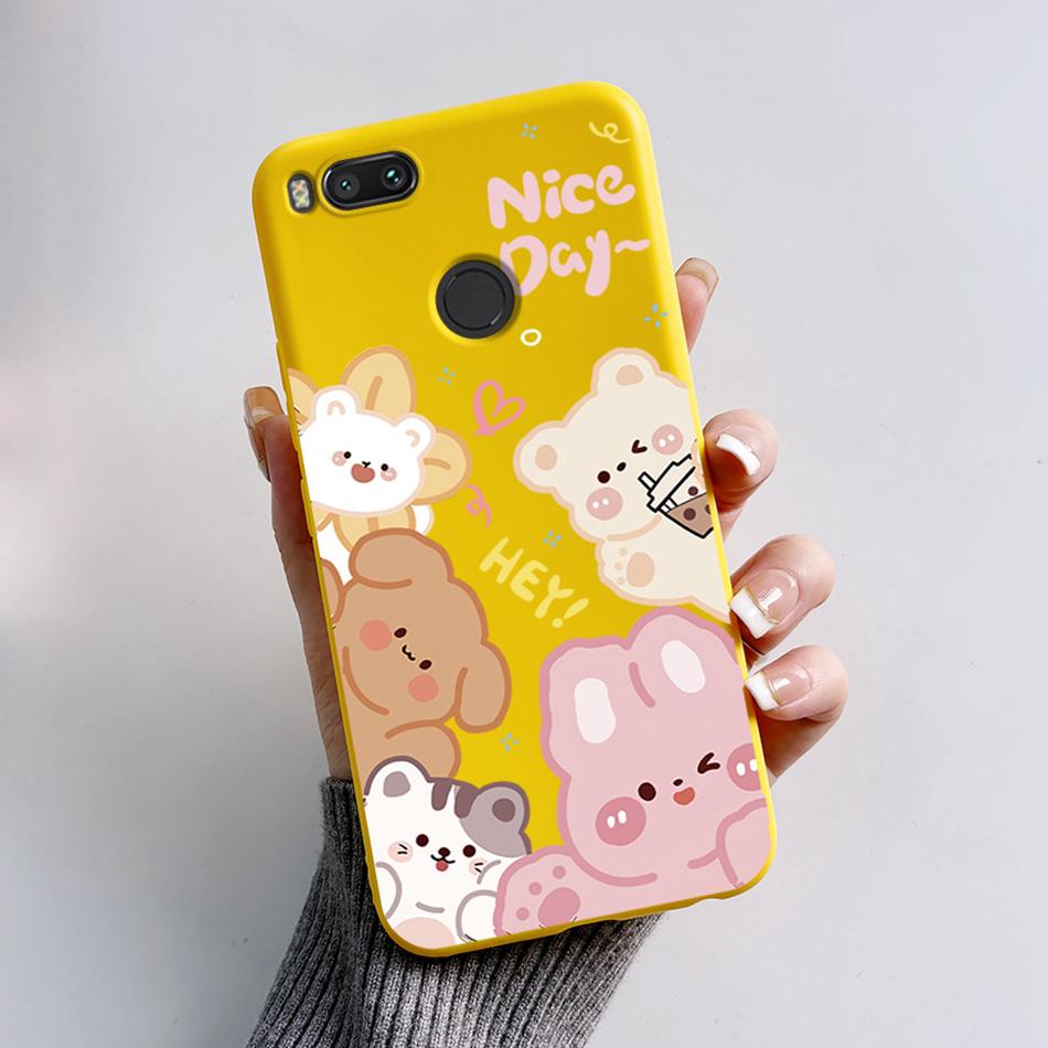 For Xiaomi Mi A1 Case Xiaomi Mi 5x Cute Bear Cartoon Frog Soft Silicone TPU Phone Back Cover Bumper For Xiaomi MiA1 Mi5X Fundas