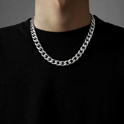 2024 New Long Stainless Steel Chain Necklace for Women Men On The Neck Hip Hop Jewelry Accessories Choker Valentine's Day