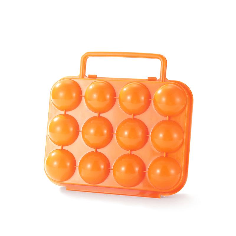 Outdoor Shockproof 12-Grid Egg Storage Box - Portable Egg Tray for Camping and Home