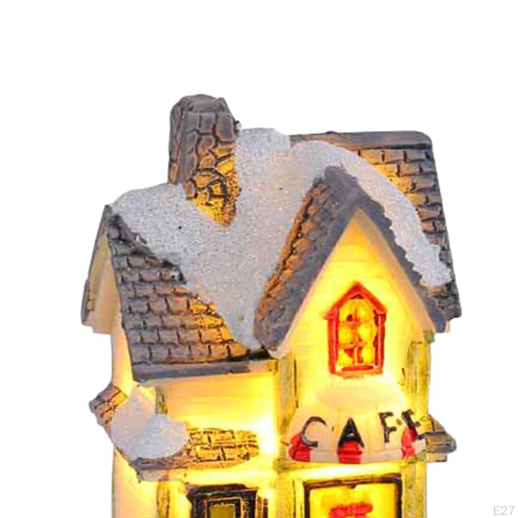 Świąteczny śnieżny wiejski dom świecący ozdoba na imprezę DIY Rok sypialni