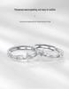 S999 Sterling Silver Interstellar Dome Adjustable Couple Rings - Luxury Valentine's Day Gift