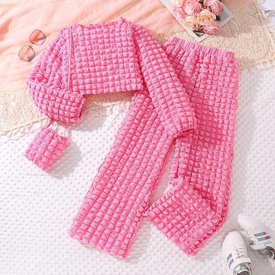 Meisjespak 7-12J Kinderkleding Lente en Herfst Nieuwe Persoonlijkheid Lange Mouw + Broek 2-delige Set