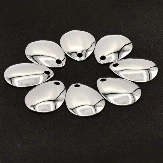 50Pcs Spinner Blades Bright Color Easy Spin Smooth Finish Wide Applications Anti-rust Fishing Attractor Compact Fishing Spoon Spinner